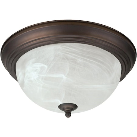 Home Impressions 15 In. Oil Rubbed Bronze Incandescent Flush Mount Ceiling Light Fixture IFM415ORB